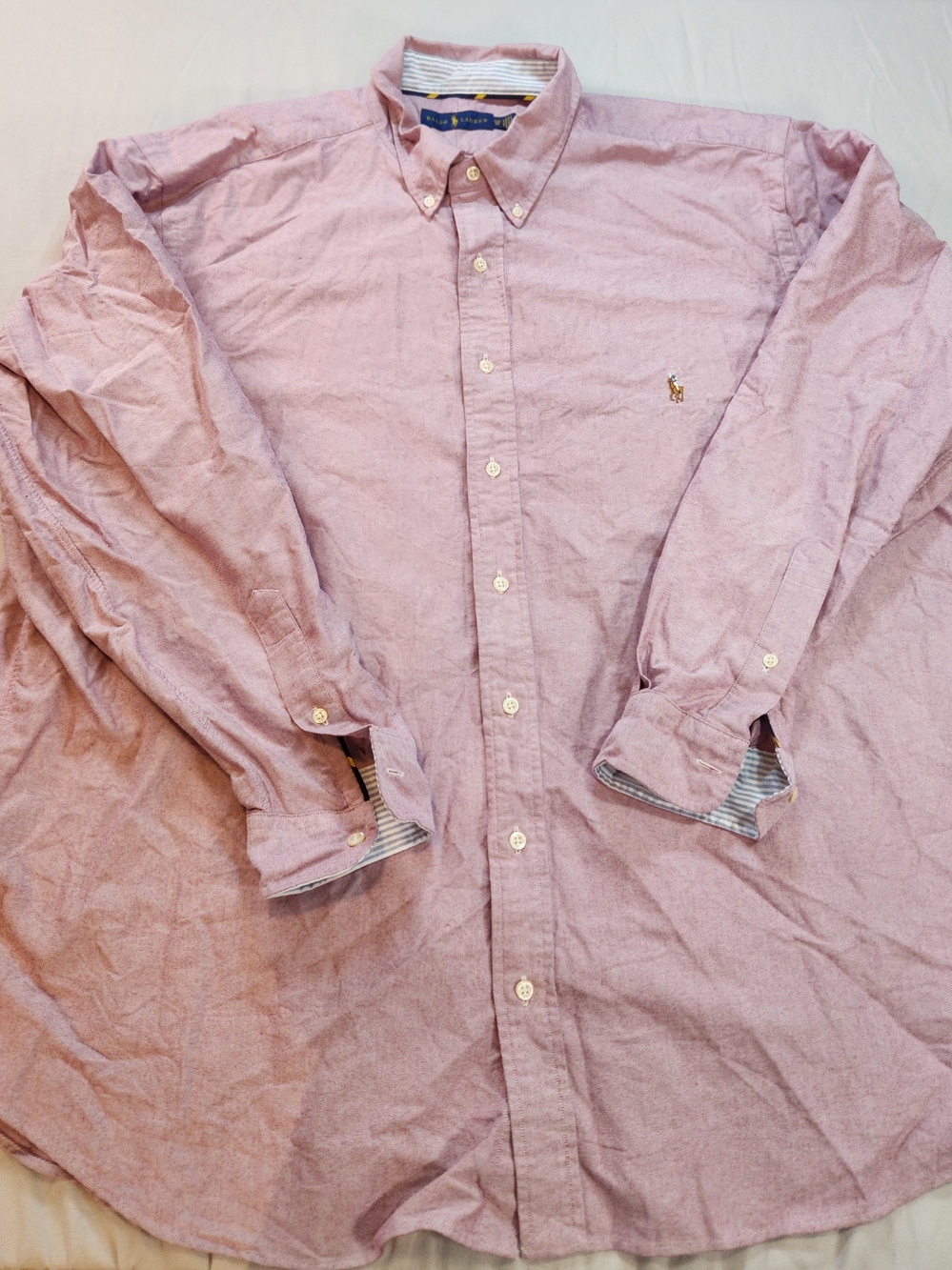 Ralph Lauren Men's Big & Tall 2XB Cotton Button-Down Shirt Polo